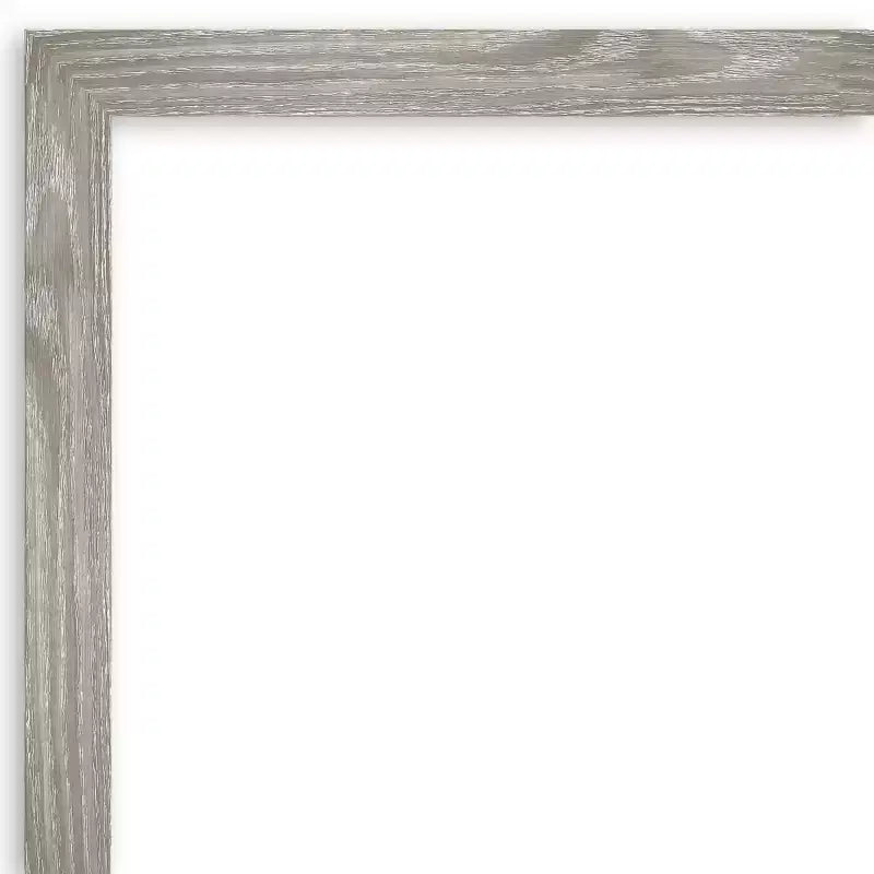 39" x 27" Non-Beveled Dove Gray Wash Square Wall Mirror