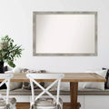 39" x 27" Non-Beveled Dove Gray Wash Square Wall Mirror