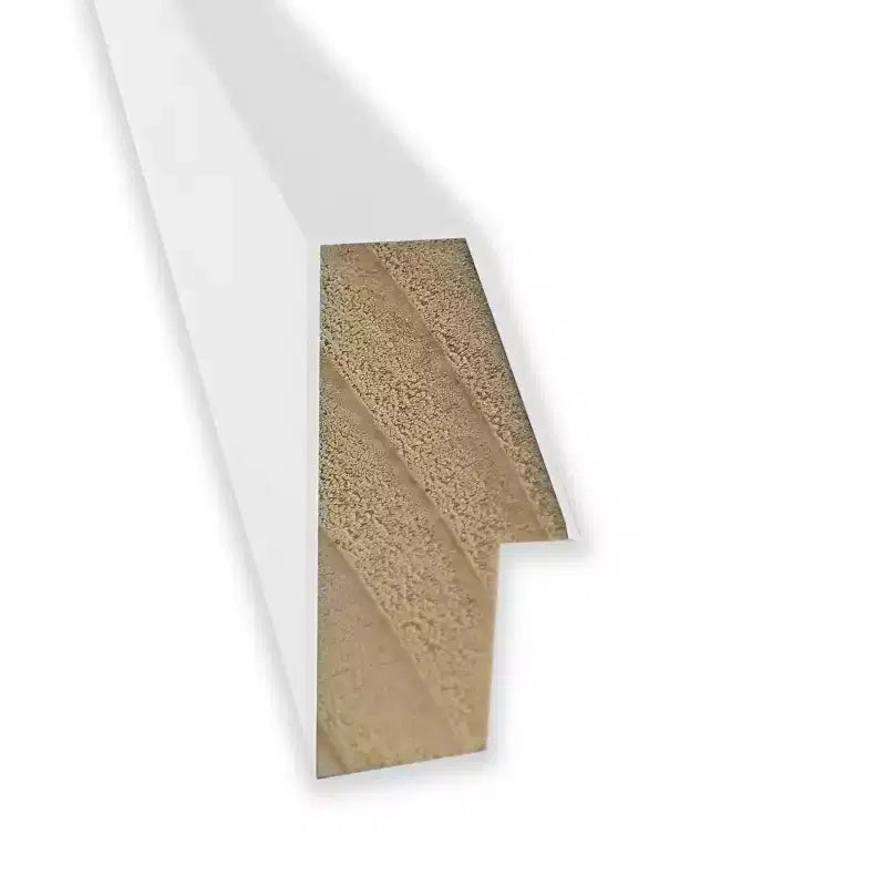 27" x 27" Non-Beveled White Wood Wall Mirror, Modern Square