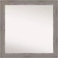 31" x 31" Non-Beveled Regis Barn Gray Wood Wall Mirror - Amanti Art: Modern Square, Includes Mounting Hardware