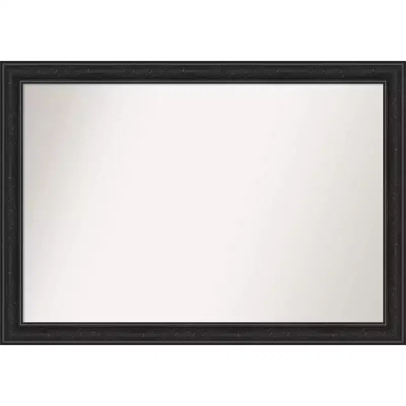 40" x 28" Non-Beveled Shipwreck Black Narrow Wall Mirror - Amanti Art: Modern Style, Polystyrene Frame