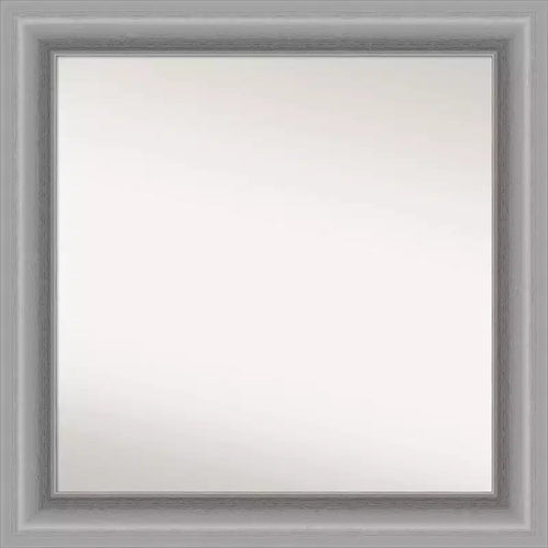 32" x 32" Non-Beveled Peak Polished Nickel Wall Mirror - Amanti Art