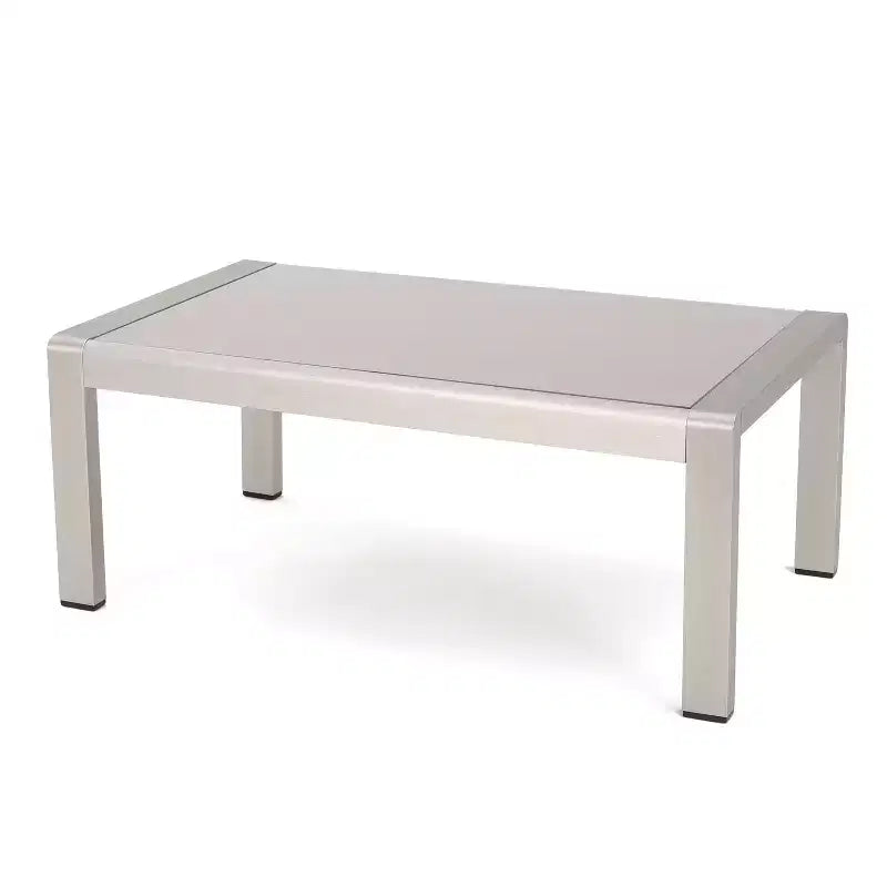 Ensemble de salon d’extérieur Eleanor de Christopher Knight Home en aluminium, 8 places, avec coussins, kaki/argent