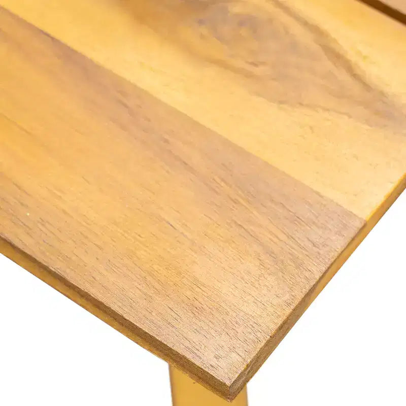 Ensemble de canapé d'extérieur 2 places et table en bois d'acacia moderne Fawn de Christopher Knight Home, beige/teck