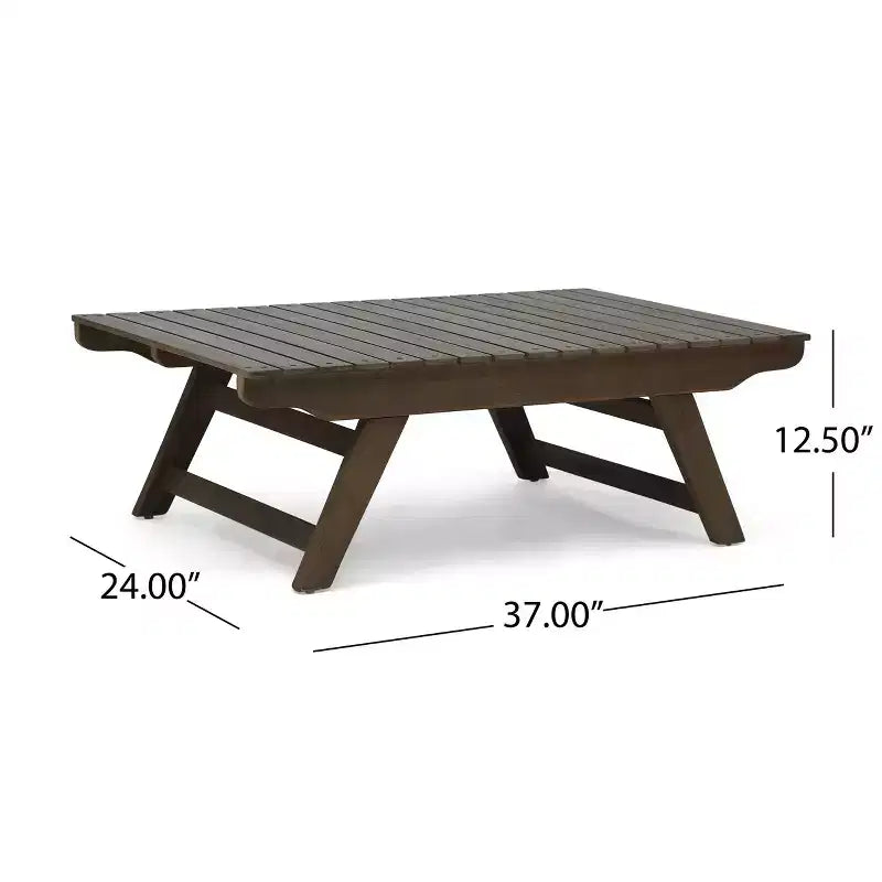 Juego para exterior Christopher Knight Home Sedona, con sofá de dos plazas de madera de acacia y mesa de centro, con cojín