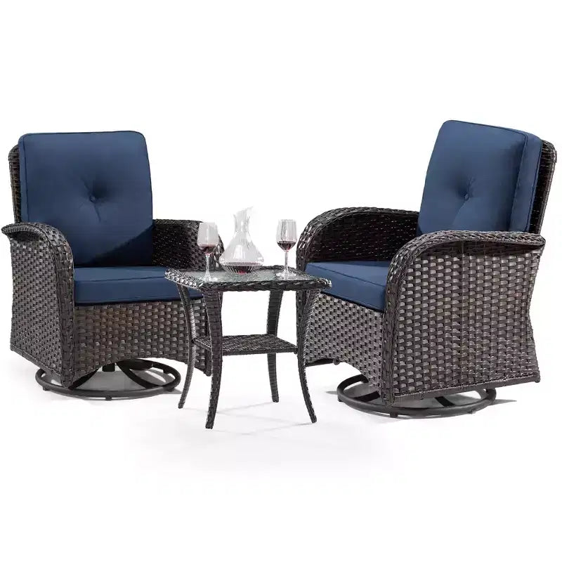 Conjunto de asientos para exteriores para 2 personas UPTIOT con cojines