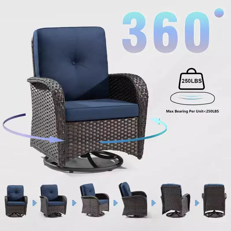 Conjunto de asientos para exteriores para 2 personas UPTIOT con cojines