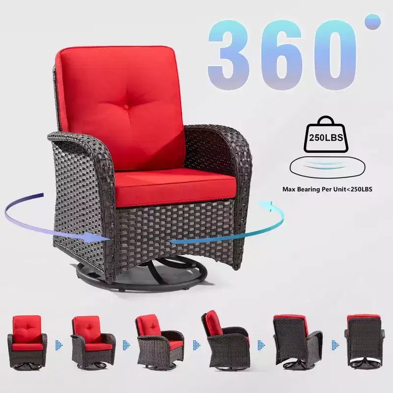 Conjunto de asientos para exteriores para 2 personas UPTIOT con cojines