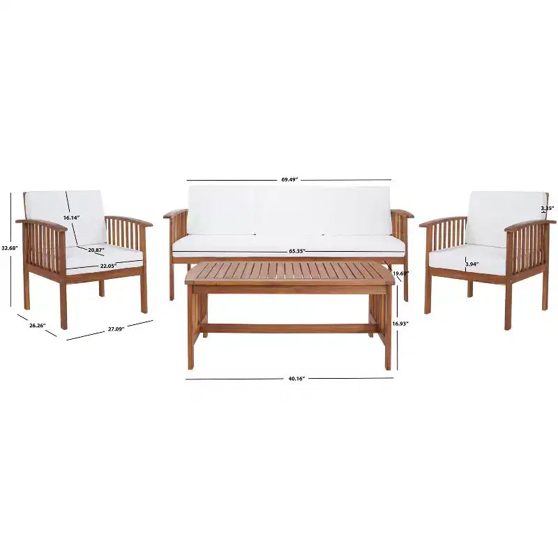 Juego de sala de 4 piezas Finnick - Interior/exterior - PAT7313 - Safavieh
