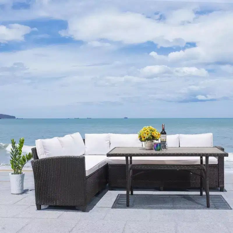 Jovita conjunto de asientos esquineros de 3 piezas - interior/exterior - PAT7707 - Safavieh