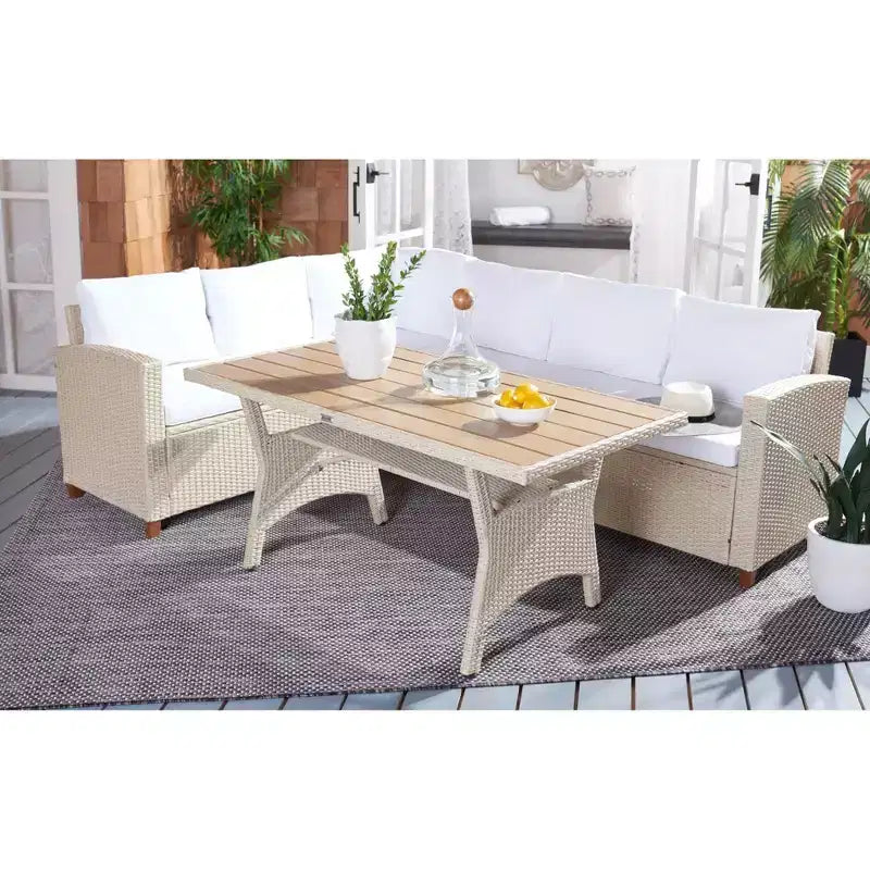 Jovita conjunto de asientos esquineros de 3 piezas - interior/exterior - PAT7707 - Safavieh