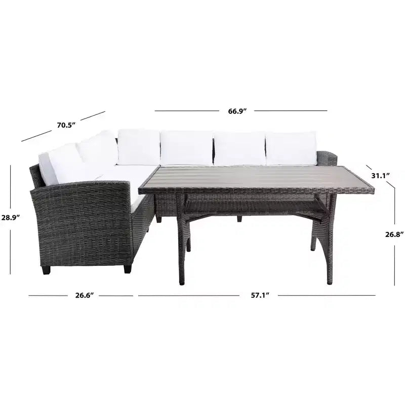 Jovita conjunto de asientos esquineros de 3 piezas - interior/exterior - PAT7707 - Safavieh