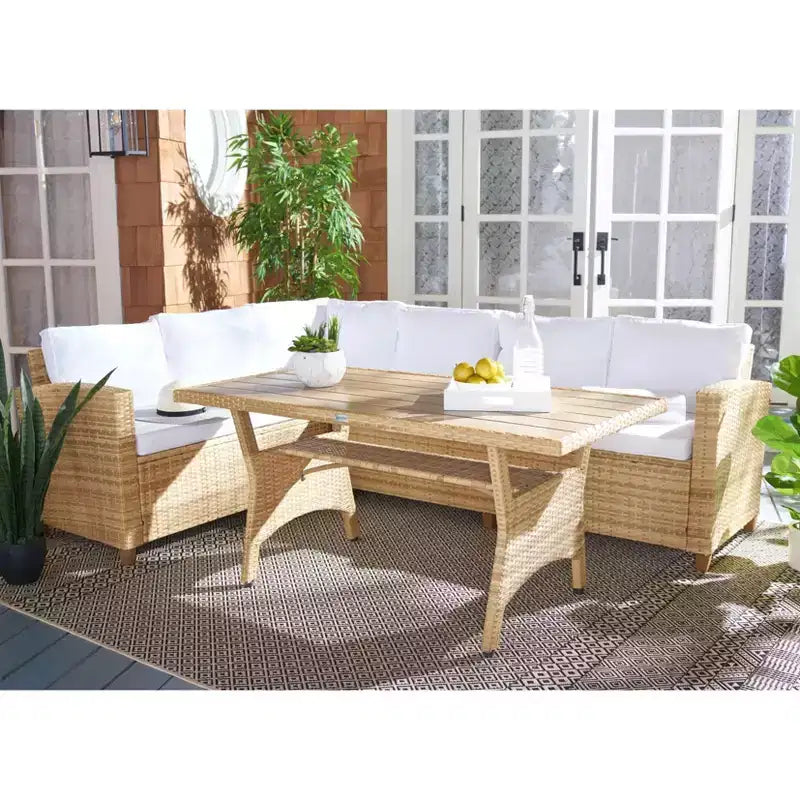 Jovita conjunto de asientos esquineros de 3 piezas - interior/exterior - PAT7707 - Safavieh