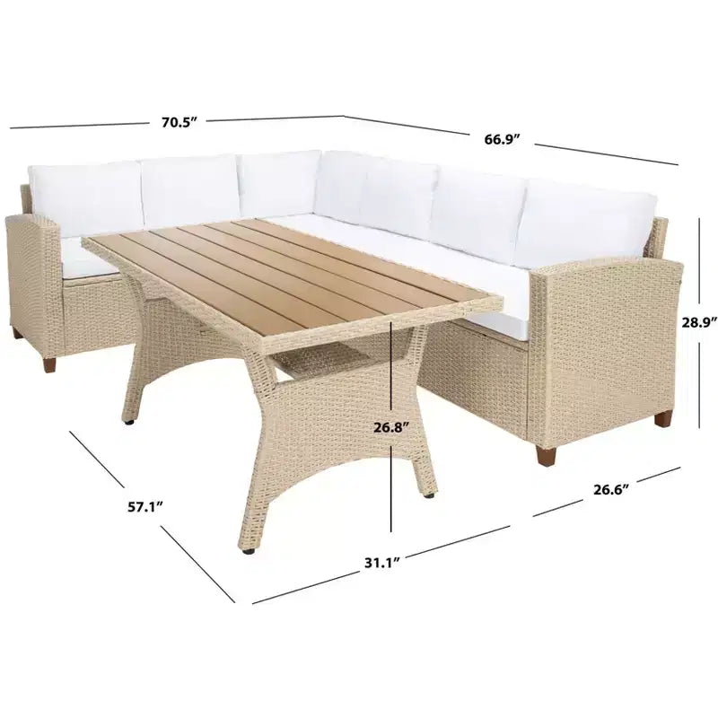 Jovita conjunto de asientos esquineros de 3 piezas - interior/exterior - PAT7707 - Safavieh