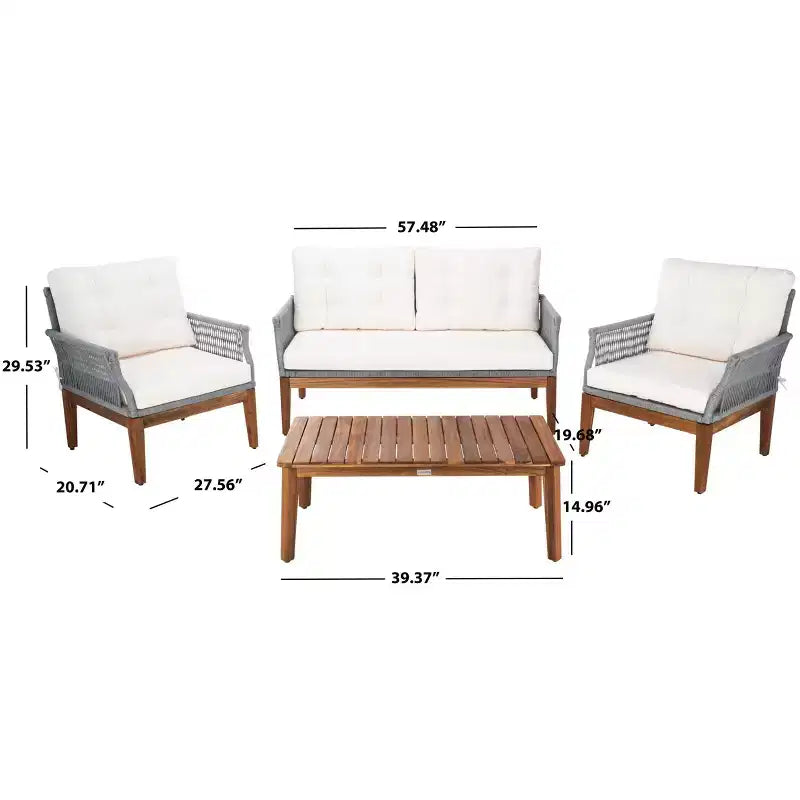 Winslo conjunto de sala de 4 piezas - interior/exterior - PAT7075 - Safavieh