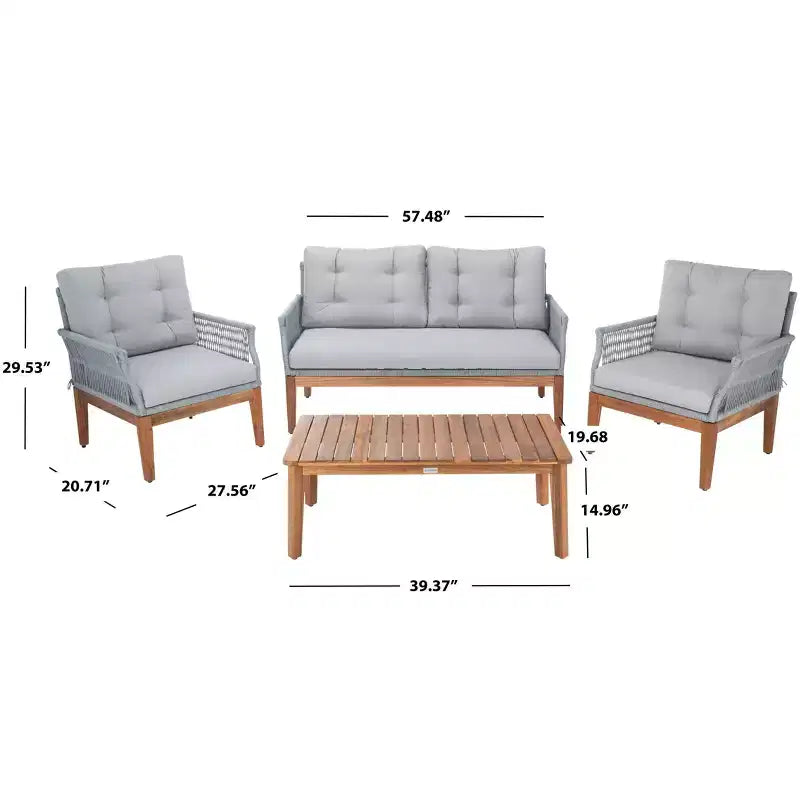 Winslo conjunto de sala de 4 piezas - interior/exterior - PAT7075 - Safavieh