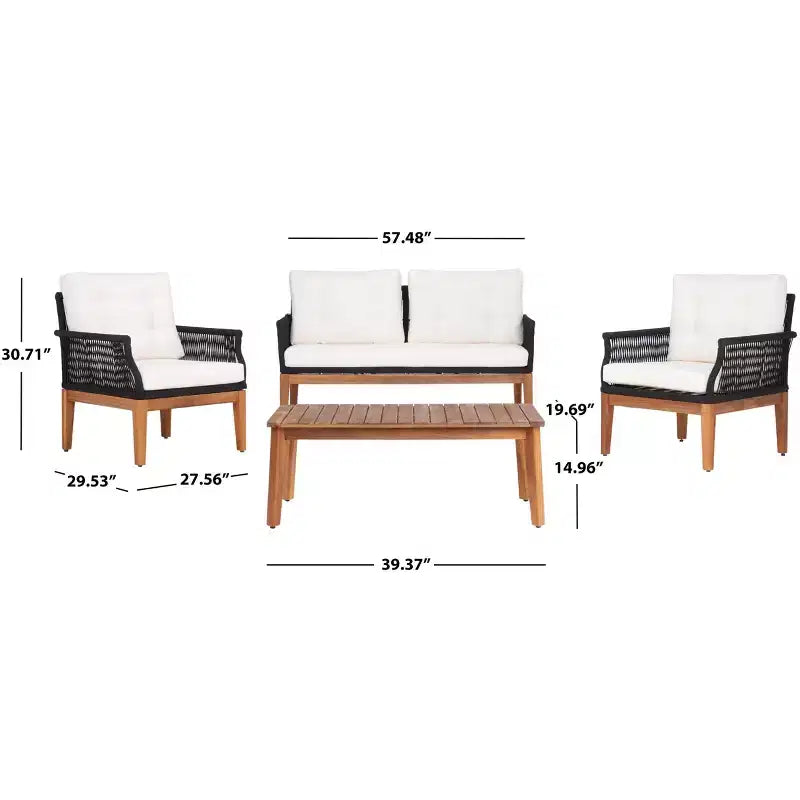 Winslo conjunto de sala de 4 piezas - interior/exterior - PAT7075 - Safavieh
