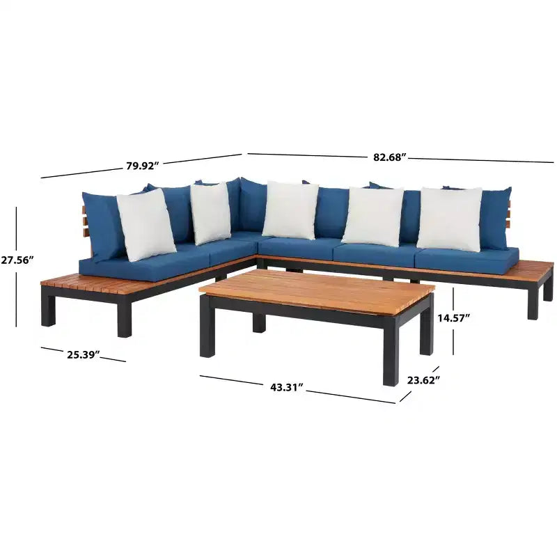 Juego de sala de 3 piezas Fristal - Interior/exterior - PAT7056 - Safavieh