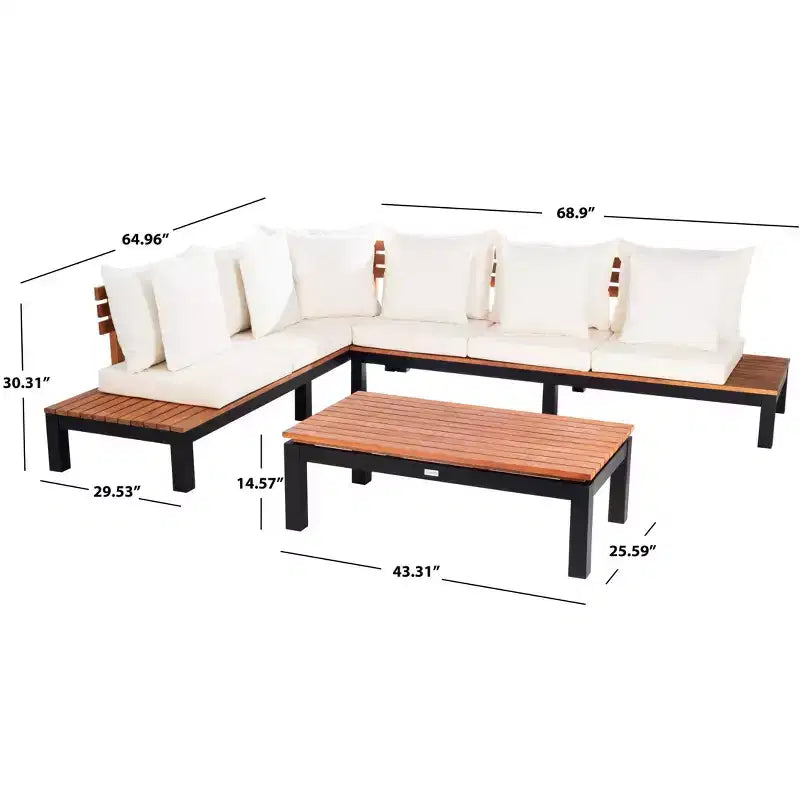 Juego de sala de 3 piezas Fristal - Interior/exterior - PAT7056 - Safavieh