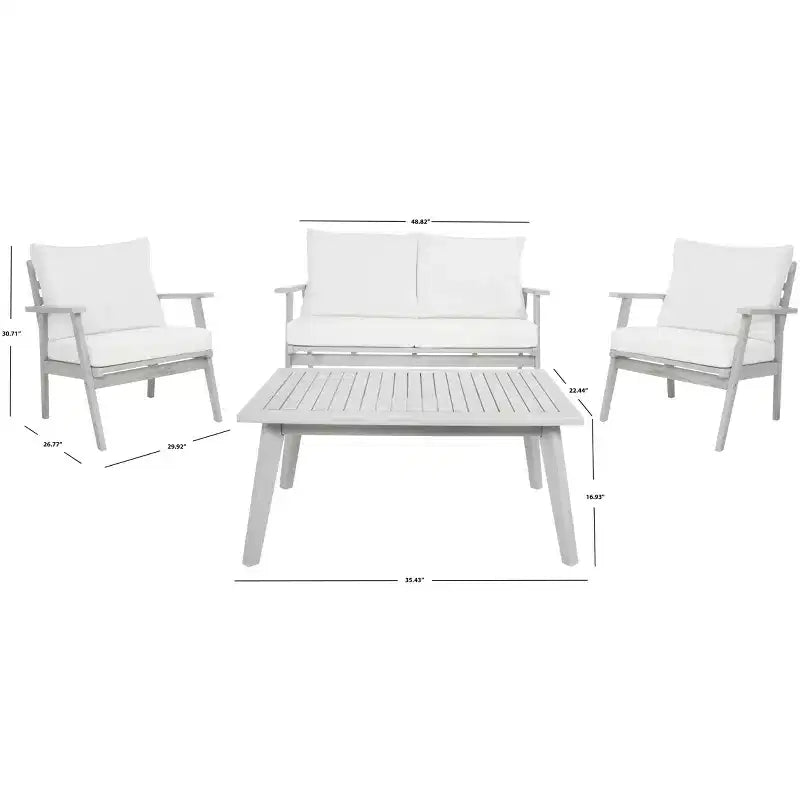 Conjunto de sala de 4 piezas Castalia - Interior/exterior - PAT7305 - Safavieh