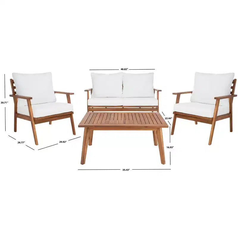 Conjunto de sala de 4 piezas Castalia - Interior/exterior - PAT7305 - Safavieh