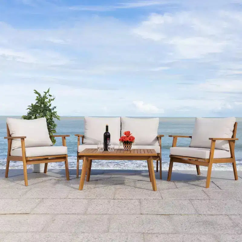 Conjunto de sala de 4 piezas Castalia - Interior/exterior - PAT7305 - Safavieh