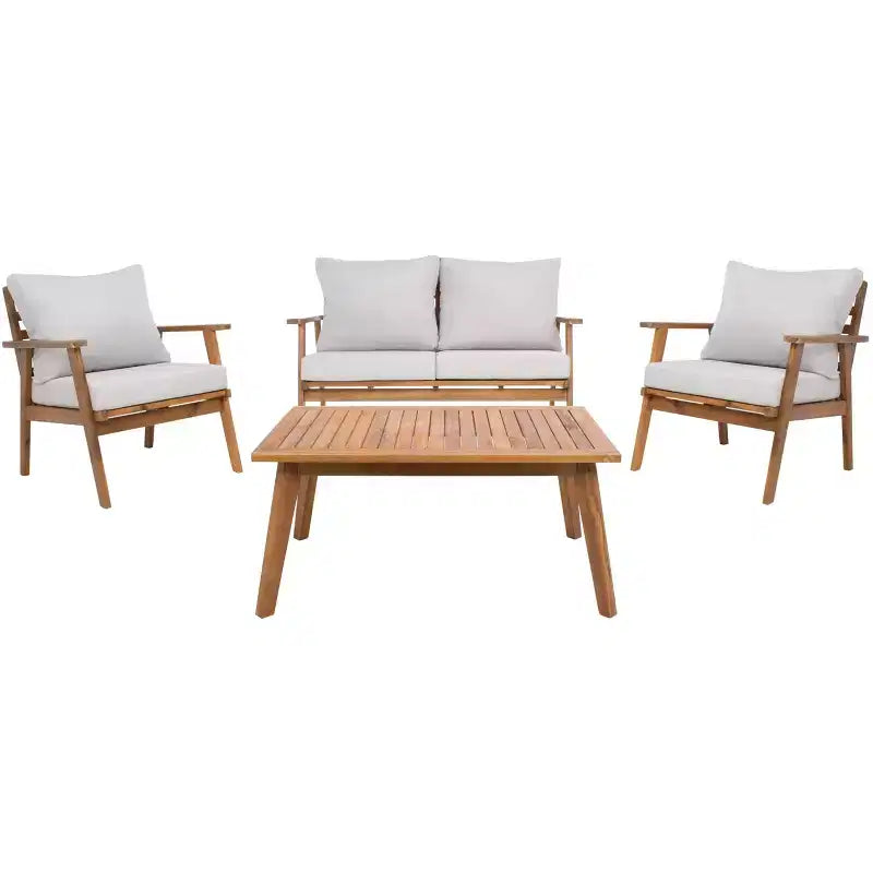 Castalia 4 Piece Living Set - Indoor/Outdoor - PAT7305 - Safavieh