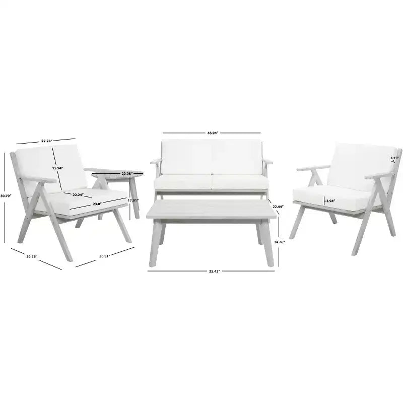 Conjunto de sala de 5 piezas Dryad - para interior/exterior - PAT7306 - Safavieh