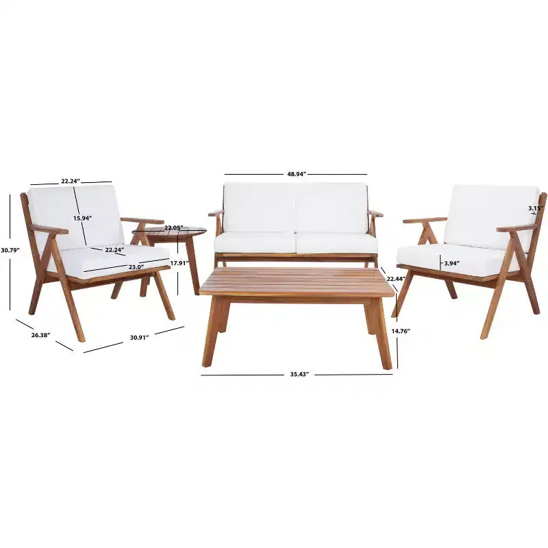 Conjunto de sala de 5 piezas Dryad - para interior/exterior - PAT7306 - Safavieh