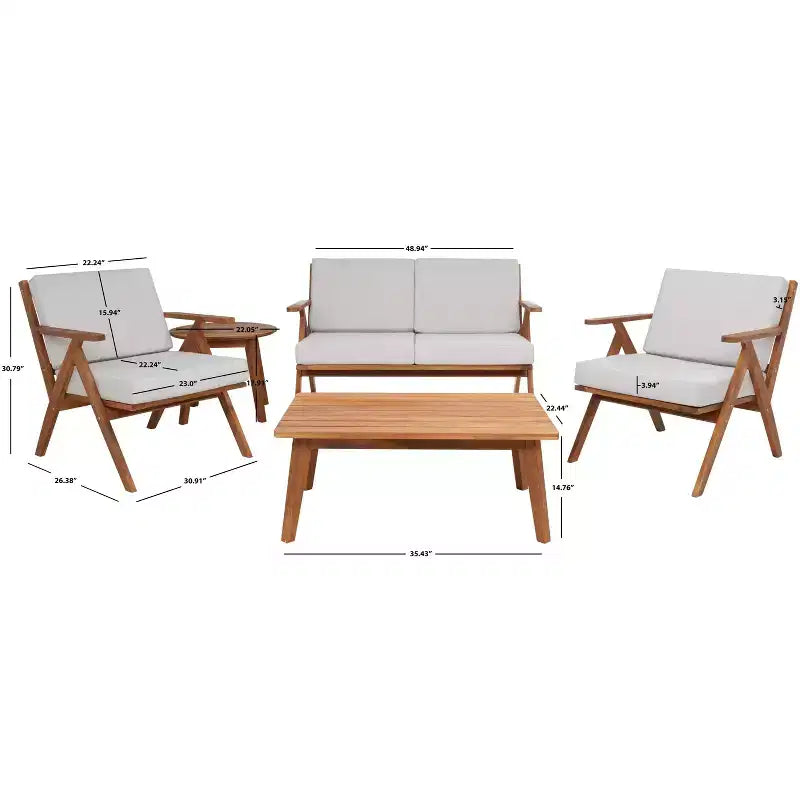 Conjunto de sala de 5 piezas Dryad - para interior/exterior - PAT7306 - Safavieh