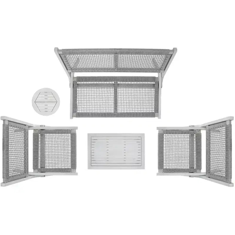 Conjunto de sala de 5 piezas Kobina - Interior/exterior - PAT7314 - Safavieh