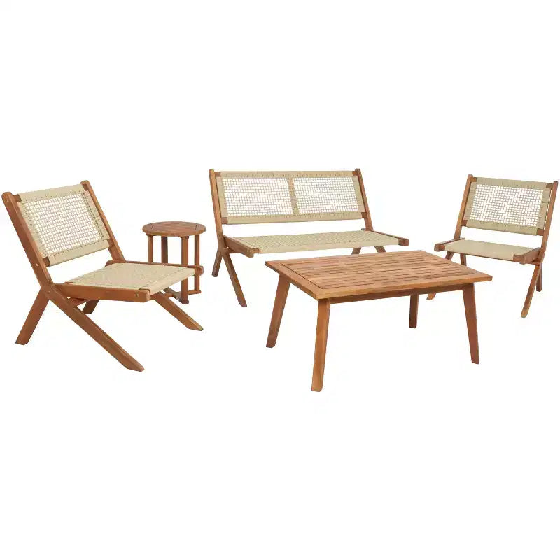 Conjunto de sala de 5 piezas Kobina - Interior/exterior - PAT7314 - Safavieh