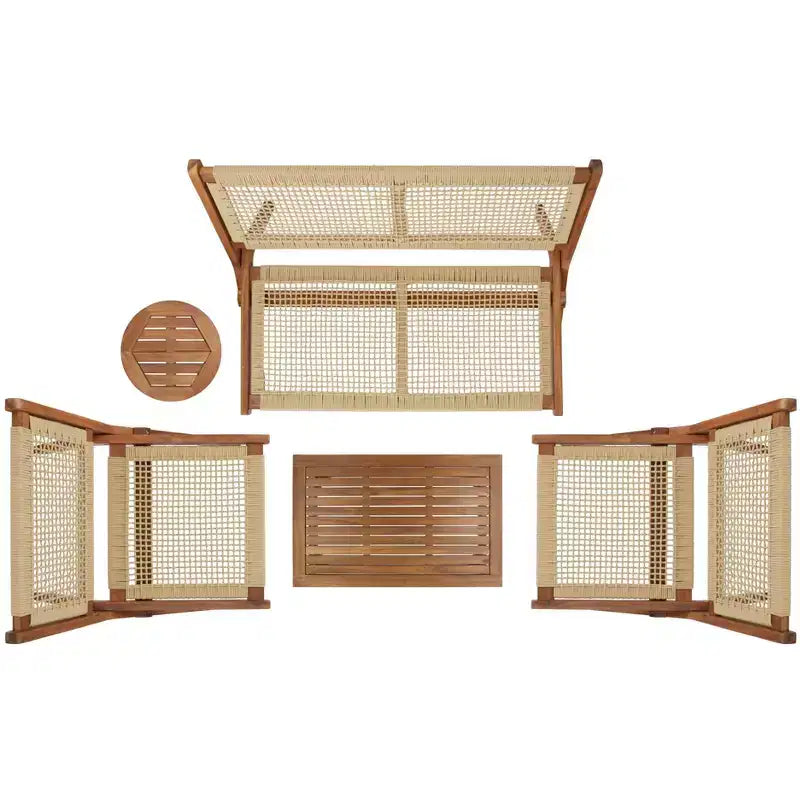 Conjunto de sala de 5 piezas Kobina - Interior/exterior - PAT7314 - Safavieh