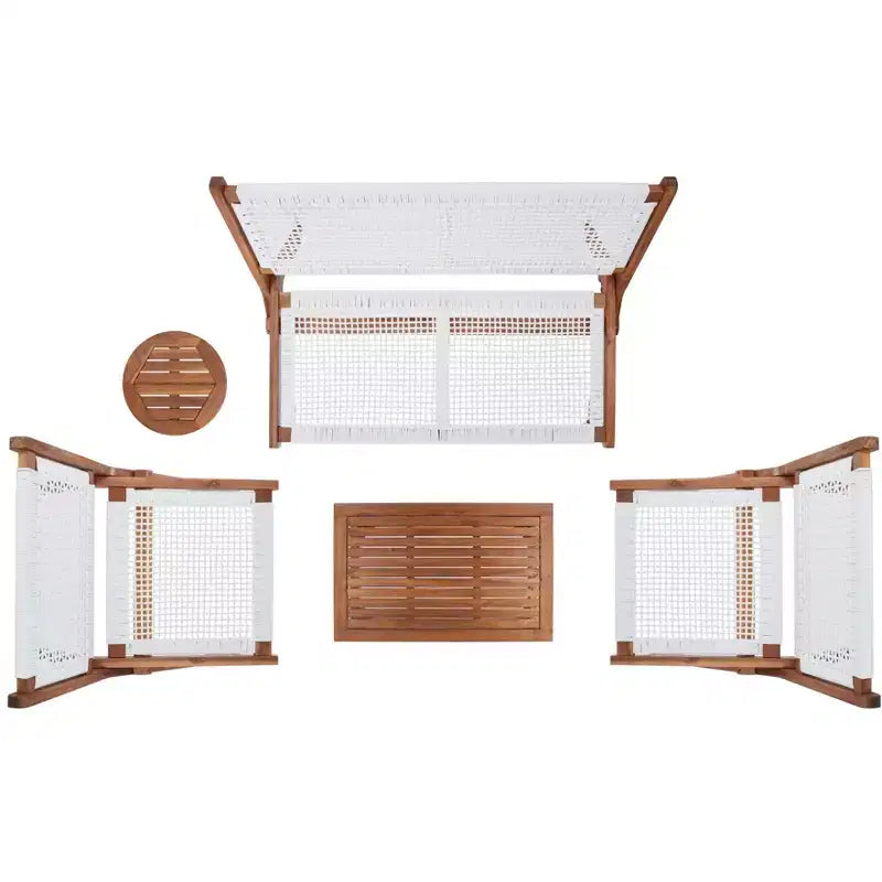 Conjunto de sala de 5 piezas Kobina - Interior/exterior - PAT7314 - Safavieh