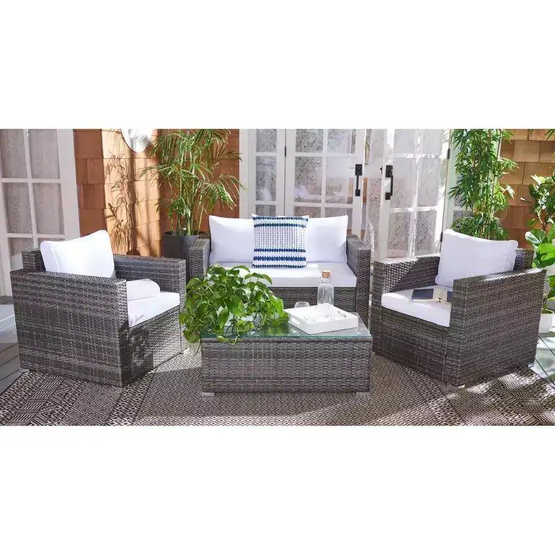 Juego de sala de 4 piezas Machie - Interior/exterior - PAT7508 - Safavieh