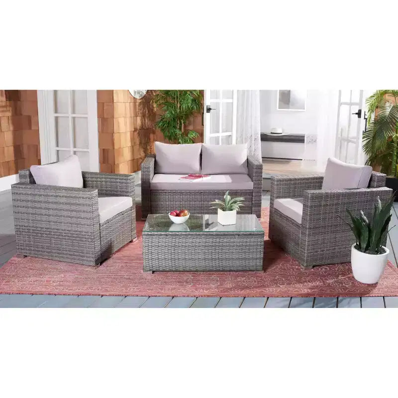 Juego de sala de 4 piezas Machie - Interior/exterior - PAT7508 - Safavieh