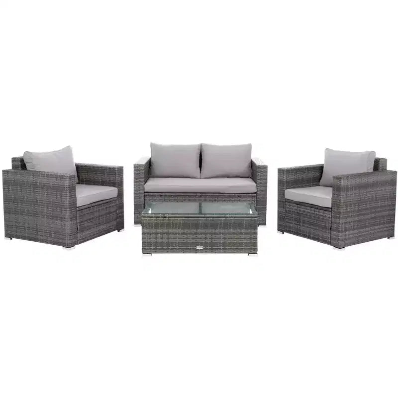 Juego de sala de 4 piezas Machie - Interior/exterior - PAT7508 - Safavieh