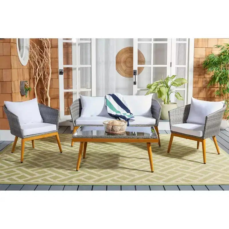 Conjunto de sala Malsor de 4 piezas - Interior/exterior - PAT7529 - Safavieh