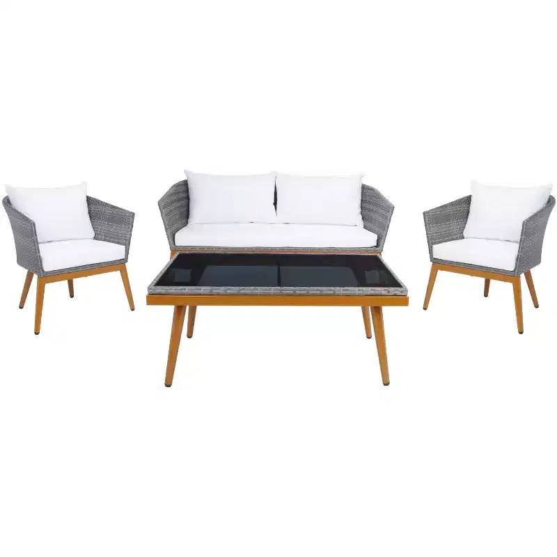 Conjunto de sala Malsor de 4 piezas - Interior/exterior - PAT7529 - Safavieh