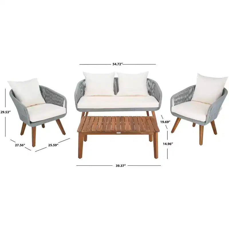 Juego de sala de 4 piezas Prester - Interior/exterior - PAT7073 - Safavieh