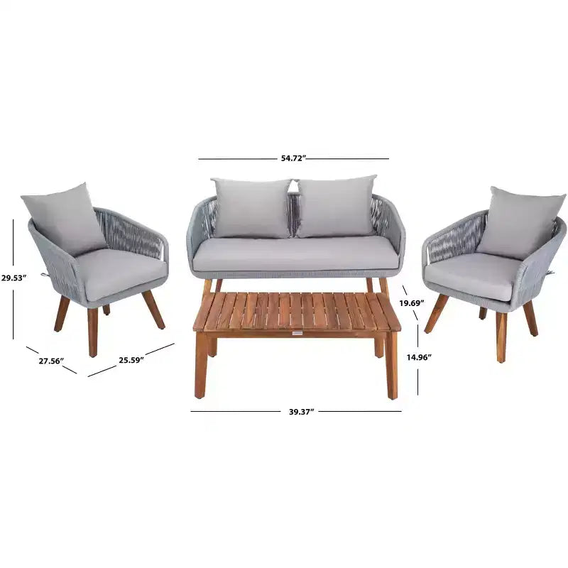 Juego de sala de 4 piezas Prester - Interior/exterior - PAT7073 - Safavieh