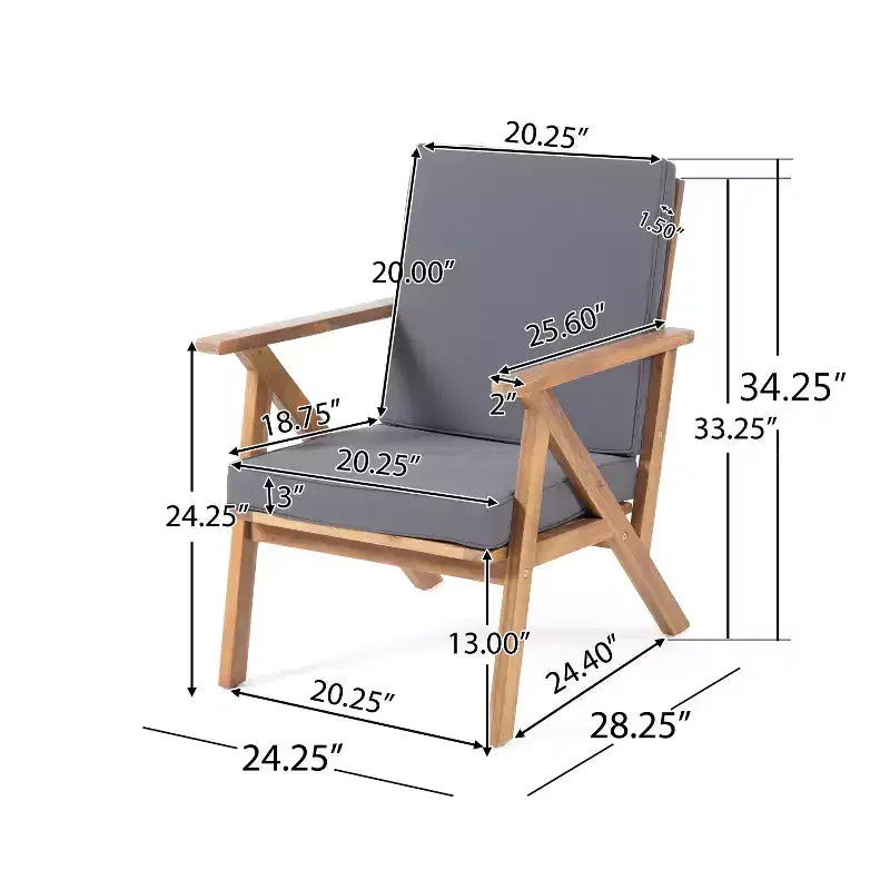 Conjunto de conversación para 8 personas Manarola de GDFStudio, de madera de acacia para exterior, teca/gris oscuro