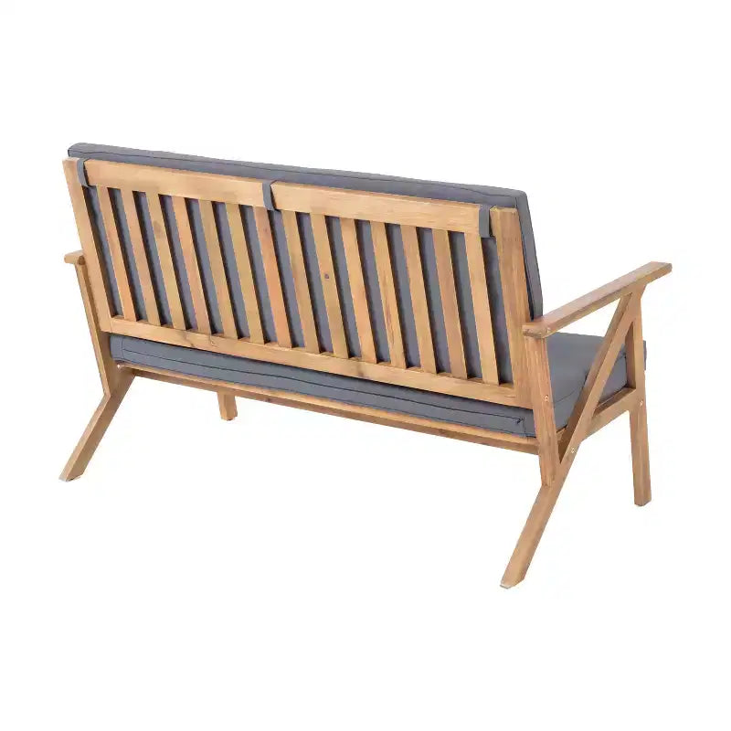 Conjunto de conversación para 8 personas Manarola de GDFStudio, de madera de acacia para exterior, teca/gris oscuro
