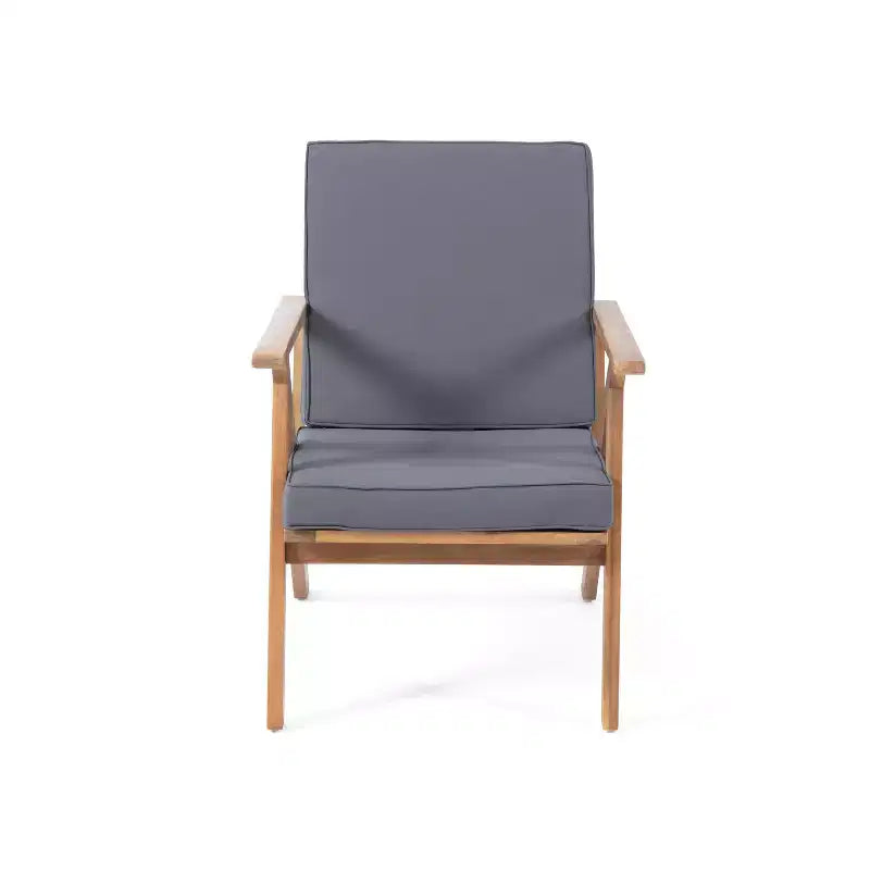 Conjunto de conversación para 8 personas Manarola de GDFStudio, de madera de acacia para exterior, teca/gris oscuro