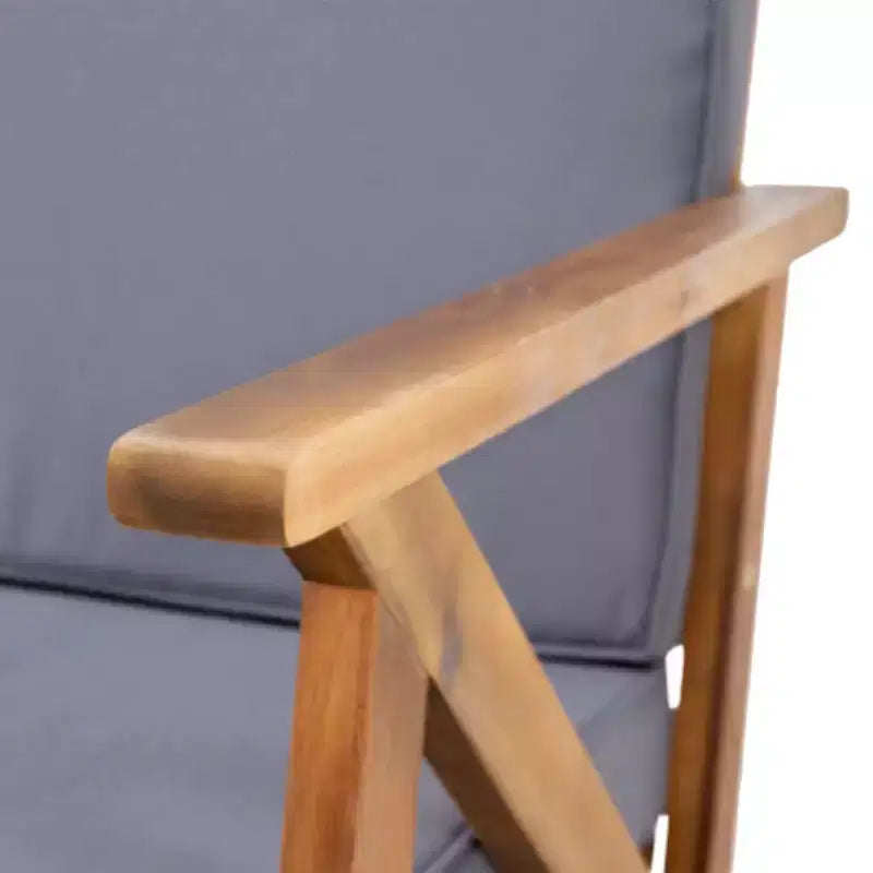 Conjunto de conversación para 8 personas Manarola de GDFStudio, de madera de acacia para exterior, teca/gris oscuro
