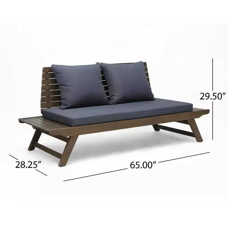 Conjunto de conversación para exterior de madera de acacia Sedona de Christopher Knight Home para 4 personas, con cojines