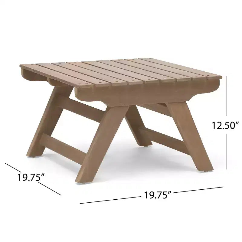 Christopher Knight Home Sedona - Ensemble de conversation extérieur en bois d'acacia pour 4 personnes avec table d'appoint et coussins