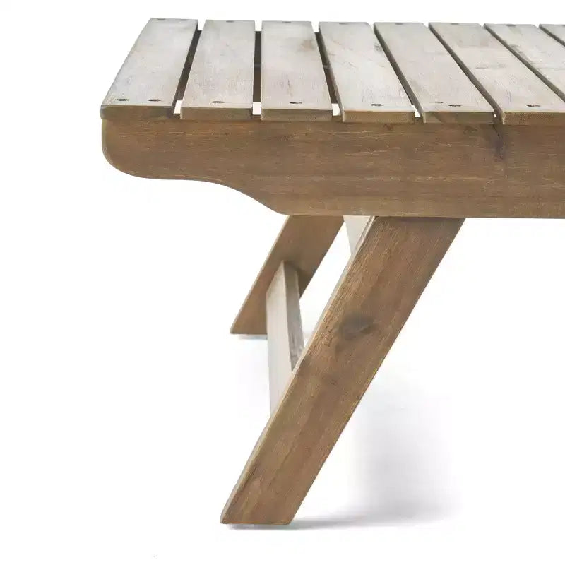 Christopher Knight Home Sedona - Ensemble de conversation extérieur en bois d'acacia pour 4 personnes avec table d'appoint et coussins
