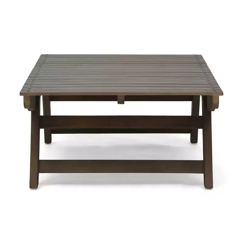 Christopher Knight Home Sedona - Ensemble de conversation extérieur en bois d'acacia pour 4 personnes avec table d'appoint et coussins