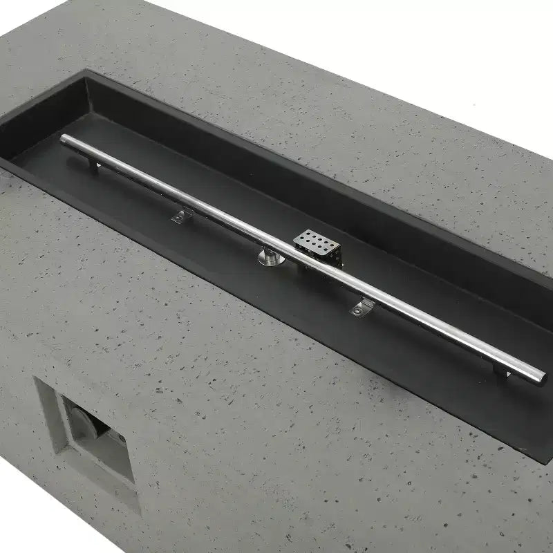 Ensemble de conversation extérieur GDFStudio Crested Bay en aluminium pour 4 personnes avec brasero gris clair